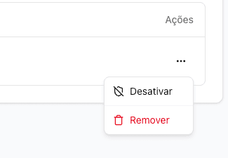 Interface mostrando como desativar a IA através do menu de opções